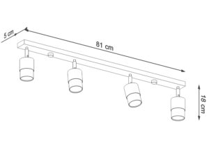 miniaturka Styl Loftowy Lampy 4 punkty Światła NORMA