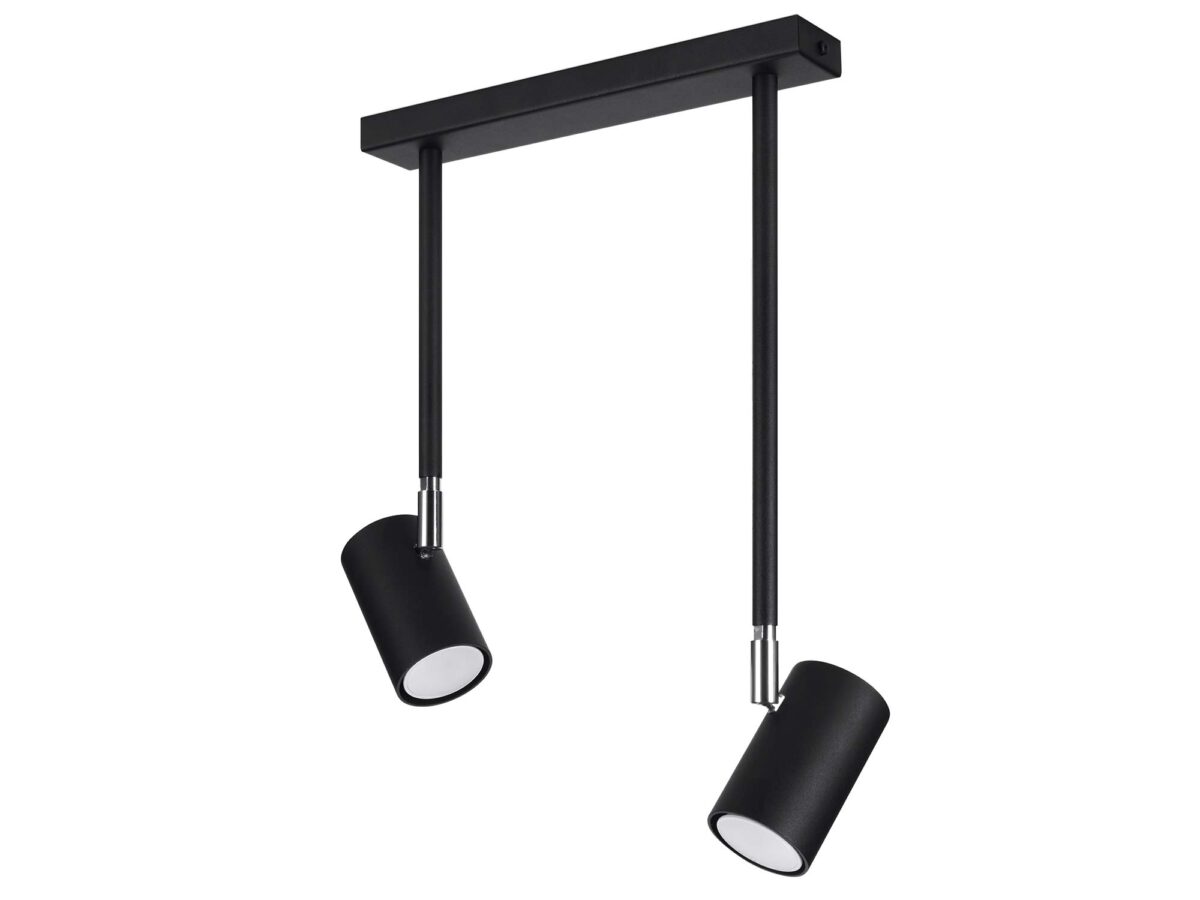 Czarny Industrialny Plafon NEREO 2