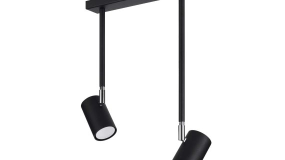 Czarny Industrialny Plafon NEREO 2