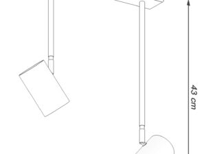 miniaturka Czarny Industrialny Plafon NEREO 2