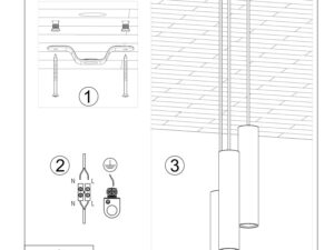 miniaturka Lampa Wisząca LUMEN 3P Stal Biały