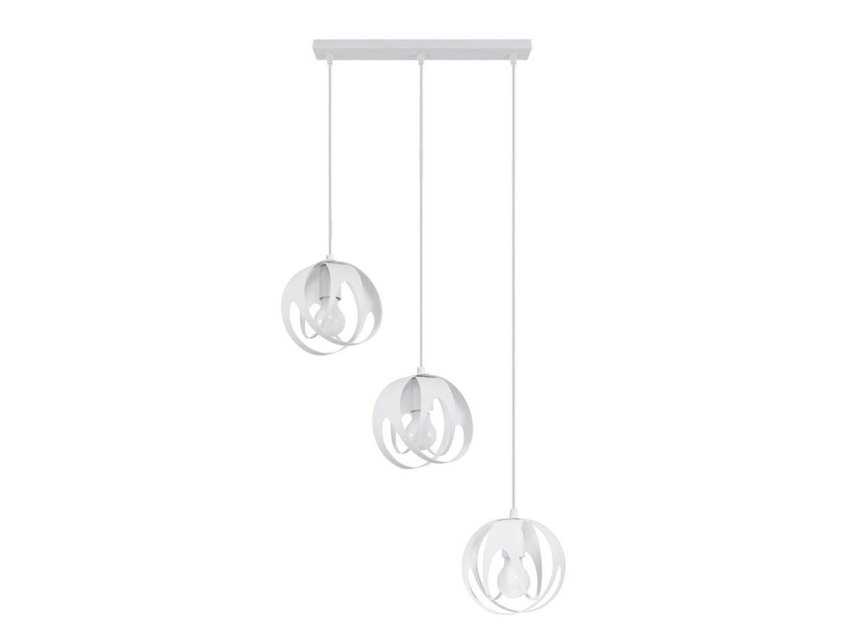 Biała Lampa Wisząca do Eleganckiego Wnętrza TUNDRA 3L