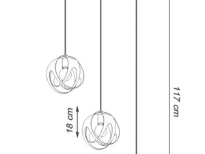miniaturka Biała Lampa Wisząca do Eleganckiego Wnętrza TUNDRA 3L