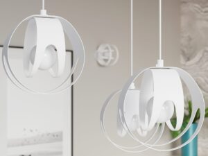 miniaturka Biała Lampa Wisząca do Eleganckiego Wnętrza TUNDRA 3L