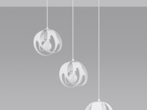 miniaturka Biała Lampa Wisząca do Eleganckiego Wnętrza TUNDRA 3L
