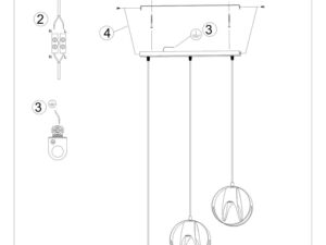 miniaturka Biała Lampa Wisząca do Eleganckiego Wnętrza TUNDRA 3L