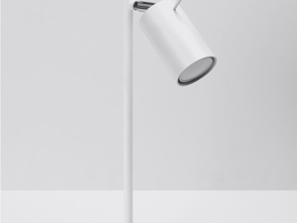 Lampa LED biała – prosta, na okrągłej podstawie