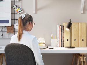 miniaturka RING Lampa Biurkowa Chromowana