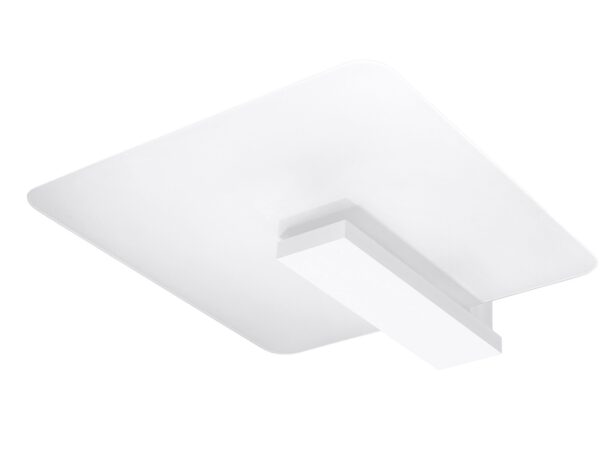 Minimalistyczna biała lampa LED z delikatnym światłem