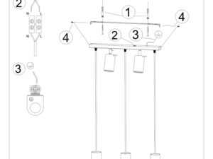 miniaturka Lampa Wisząca z Stali RING 3 Biała