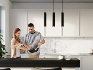 miniaturka Lampa Wisząca z Stali RING 3 Biała