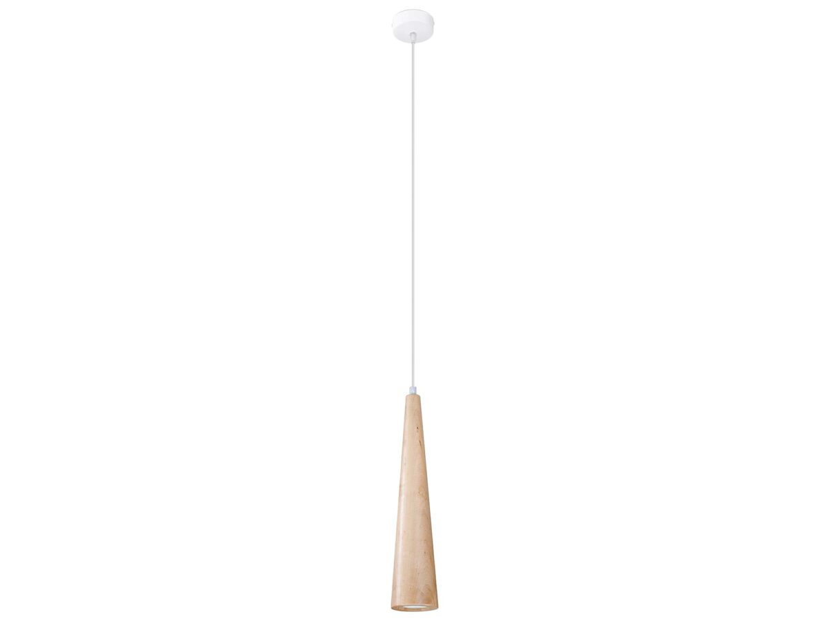 Lampa wisząca z naturalnego drewna SWIFT 1