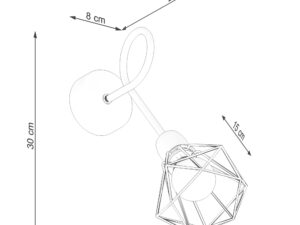 miniaturka Przemysłowy Kinkiet z Metalu KALISTO 1S