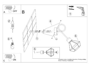 miniaturka Przemysłowy Kinkiet z Metalu KALISTO 1S