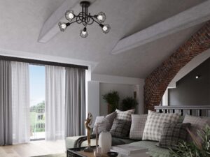 miniaturka Żyrandol Funkcjonalny Stalowy KALISTO 3S Czarny