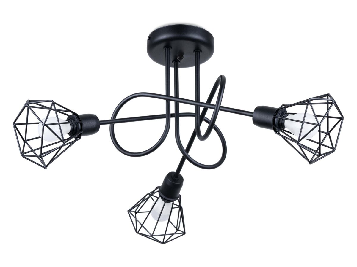 Żyrandol Funkcjonalny Stalowy KALISTO 3S Czarny