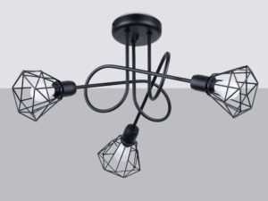 miniaturka Żyrandol Funkcjonalny Stalowy KALISTO 3S Czarny