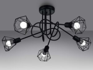 miniaturka Żyrandol Przemysłowy Stalowy KALISTO 5S Czarny