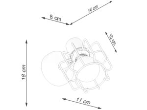 miniaturka Uniwersalny Kinkiet w Stylu Loft SOLIS 1