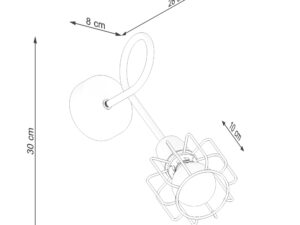 miniaturka Minimalistyczny Kinkiet Loftowy Stalowy SOLIS 1S
