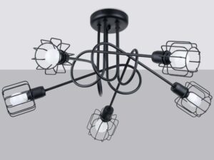 miniaturka Industrialny Żyrandol SOLIS 5S Czarny