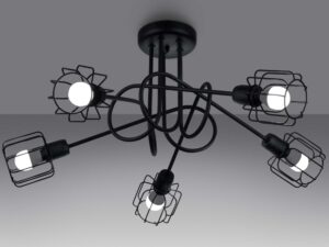 miniaturka Industrialny Żyrandol SOLIS 5S Czarny