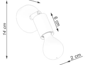 miniaturka Minimalistyczny Kinkiet Regulowany FRESCO 1 czarny