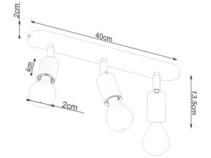 miniaturka Plafon Regulowanego Światła dla Dużych Pomieszczeń FRESCO 3 Czarny
