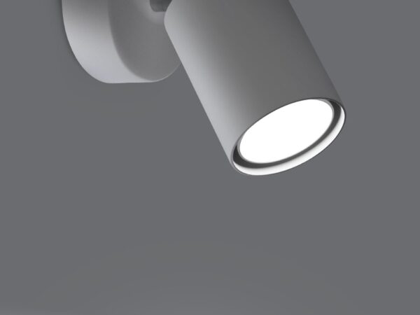 Reflektor sufitowy szary regulowany z okrągłą podstawą