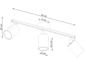 miniaturka Plafon stalowy w stylu loftowym LEXUS 3