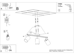 miniaturka Plafon stalowy w stylu loftowym LEXUS 3