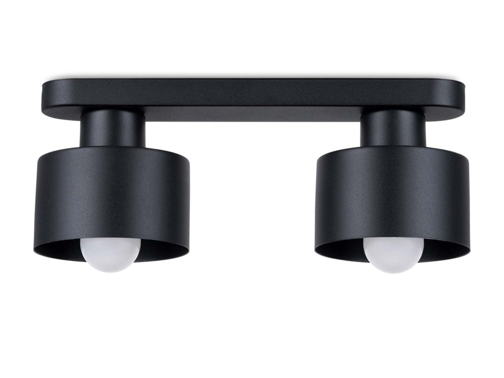 Plafon SANTO 2 czarny nowoczesny i wyważony