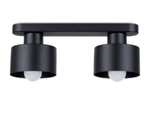 Plafon SANTO 2 czarny nowoczesny i wyważony