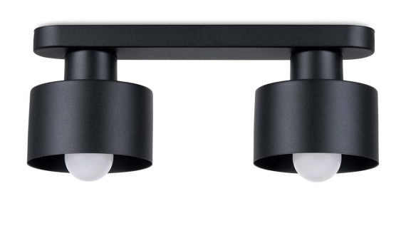 Plafon SANTO 2 czarny nowoczesny i wyważony