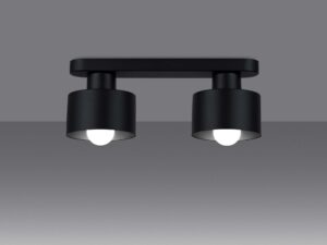 miniaturka Plafon SANTO 2 czarny nowoczesny i wyważony