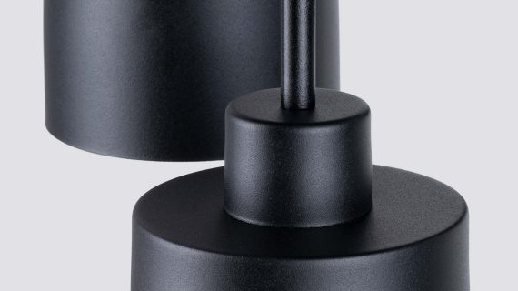 Minimalistyczny plafon SANTO 3 w kolorze czarnym - obrazek 5