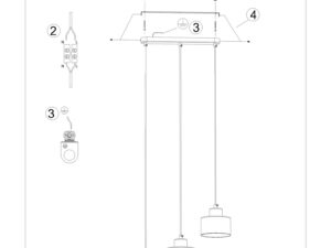 miniaturka Lampa industrialna SANTO 3 Czarna