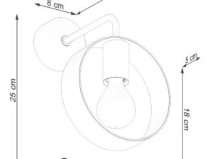 miniaturka Biały Kinkiet Minimalistyczny TRIAD 1