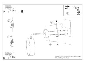 miniaturka Biały Kinkiet Minimalistyczny TRIAD 1
