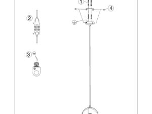 miniaturka Lampa TRIAD 1 Stalowa Biała Prosty Design