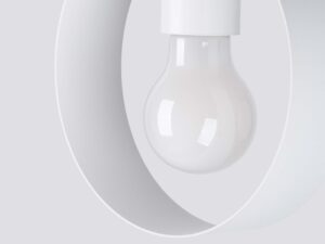 miniaturka Lampa TRIAD 1 Stalowa Biała Prosty Design