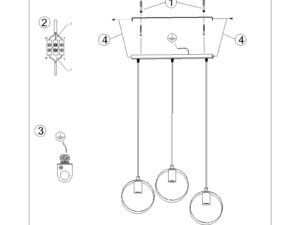 miniaturka TRIAD 3 Biała Lampa Wisząca Minimalistyczny Design