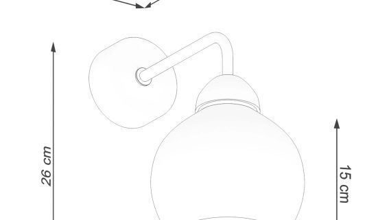 miniaturka Dekoracyjny Kinkiet ze Szkła i Stali CALIX 1