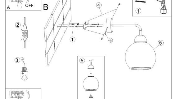 miniaturka Dekoracyjny Kinkiet ze Szkła i Stali CALIX 1