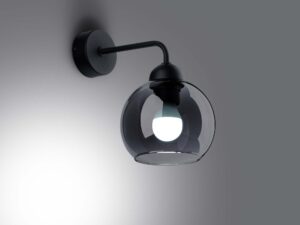 miniaturka Dekoracyjny Kinkiet ze Szkła i Stali CALIX 1