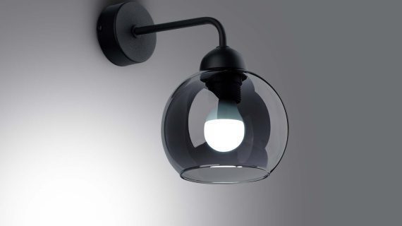 miniaturka Dekoracyjny Kinkiet ze Szkła i Stali CALIX 1