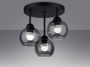 miniaturka Żyrandol Minimalistyczny 3 Żarówki CALIX Czarny