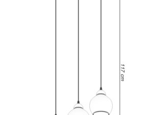miniaturka Trzypunktowa Lampa Wisząca CALIX 3 Czarna