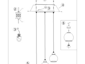 miniaturka Trzypunktowa Lampa Wisząca CALIX 3 Czarna