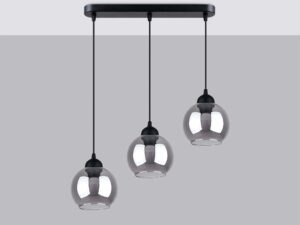 miniaturka Trzypunktowa Lampa Wisząca CALIX 3 Czarna